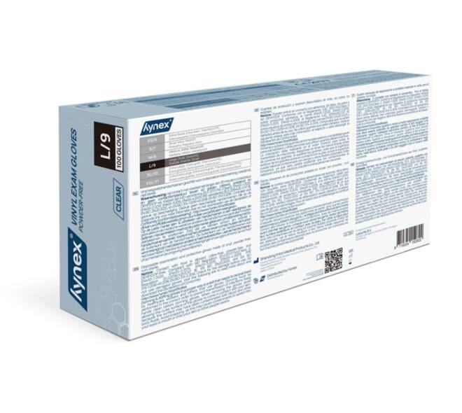 Handschoen Hynex vinyl L transparant 4.5gr 100 stuks