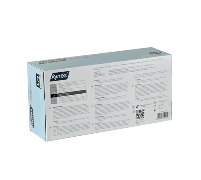 Handschoen Hynex latex L wit 5g 100 stuks