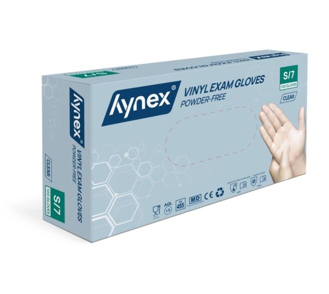 Handschoen Hynex vinyl S transparant 4.5gr 100 stuks