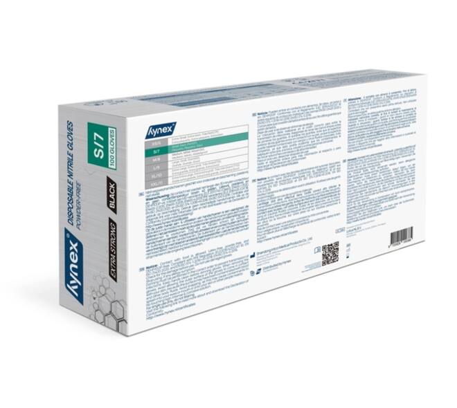 Handschoen Hynex nitril S zwart 5gr extra sterk 100 stuks