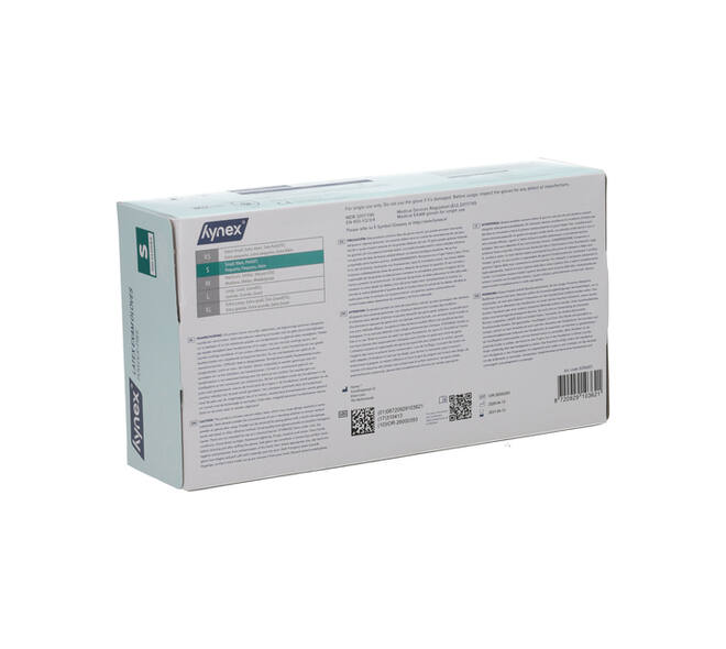Handschoen Hynex latex S wit 5gr 100 stuks