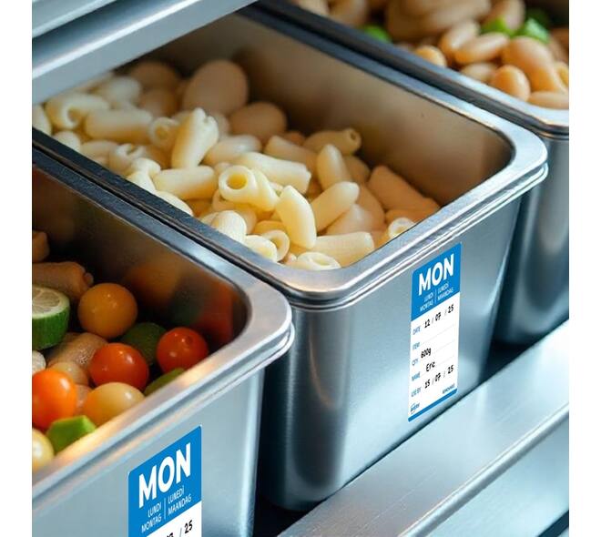 Etiket Avery HACCP maandag-blauw 40x56mm 500 stuks