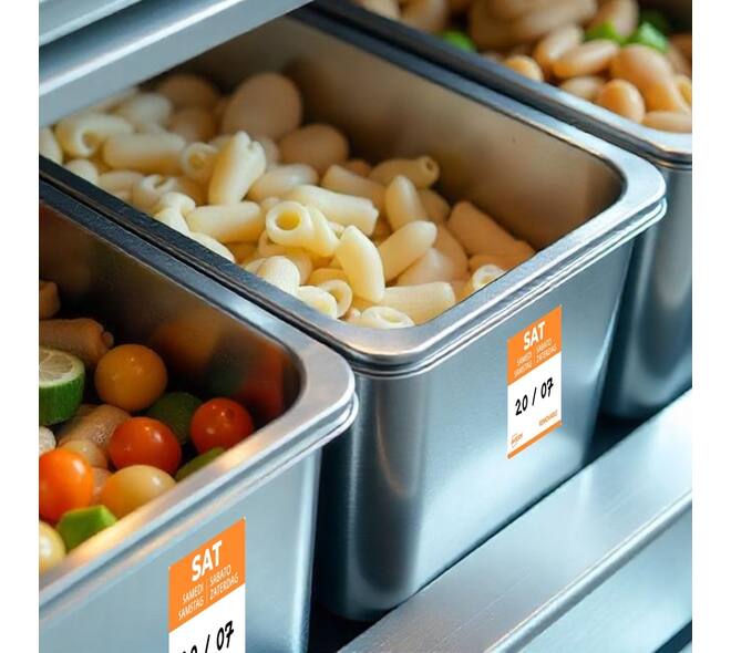 Etiket Avery HACCP zaterdag-oranje 25x25mm 1000 stuks