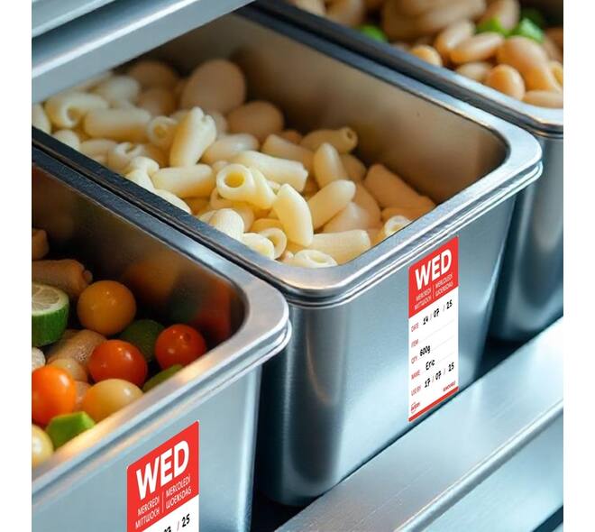 Etiket Avery HACCP woensdag-rood 40x56mm 500 stuks