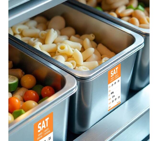 Etiket Avery HACCP zaterdag-oranje 40x56mm 500 stuks
