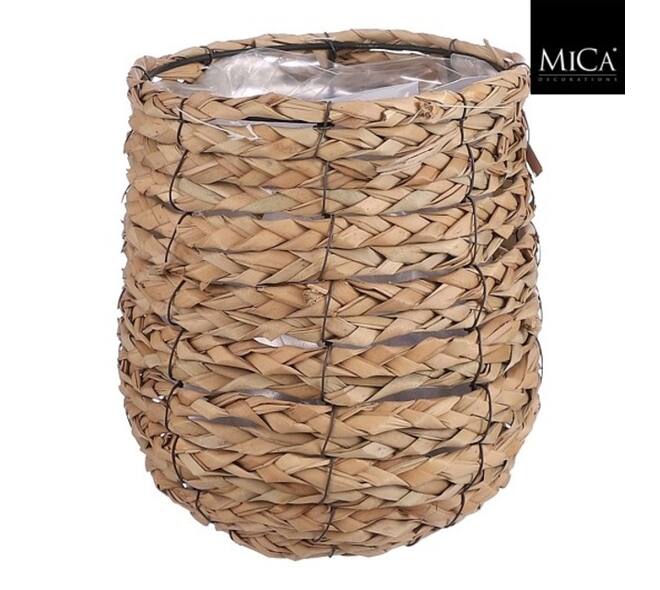 Plantenmand Mica Avalon zeegras rond 21x18cm lichtbruin