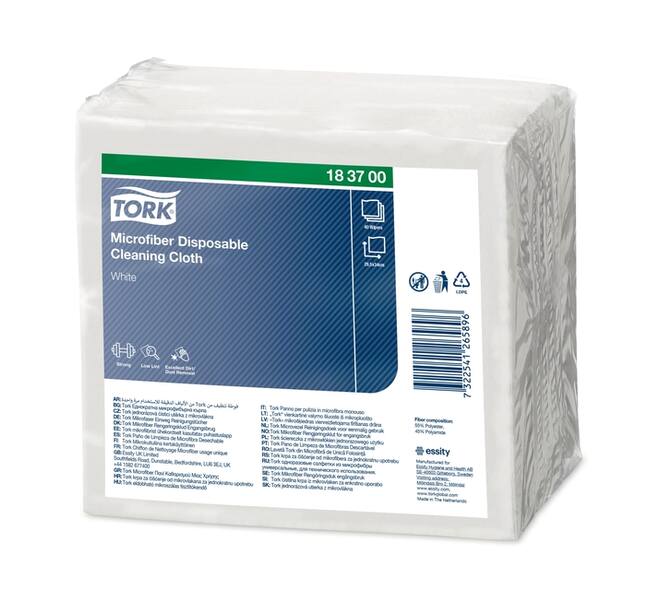 Microvezeldoek Tork Premium disposable 40 vel wit 183700