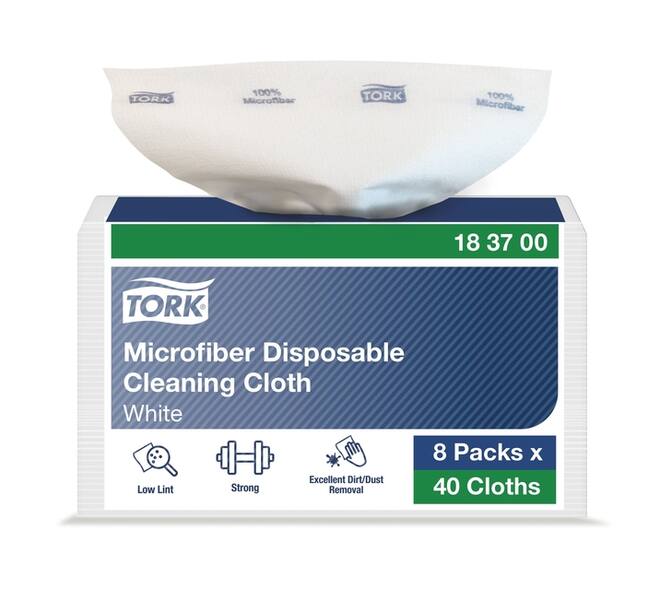 Microvezeldoek Tork Premium disposable 40 vel wit 183700