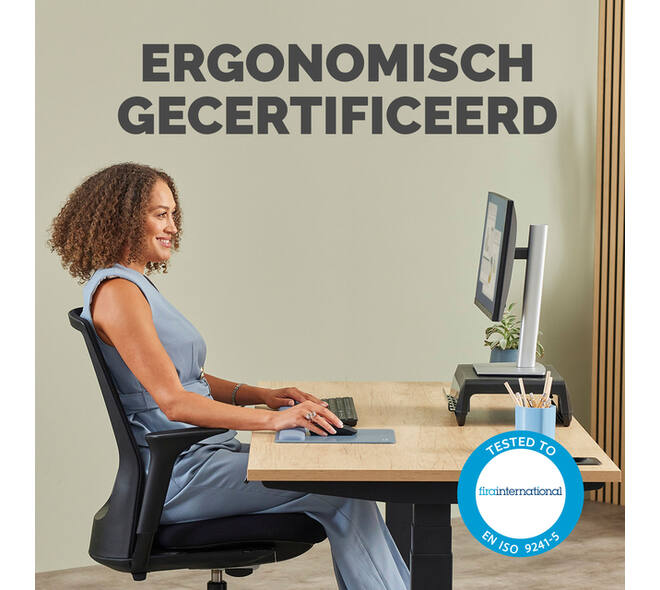 Muismat met polssteun Fellowes Breyta XL blauw