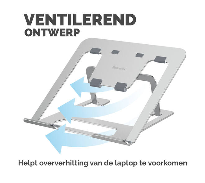 Laptopstandaard Fellowes Alumia zilver