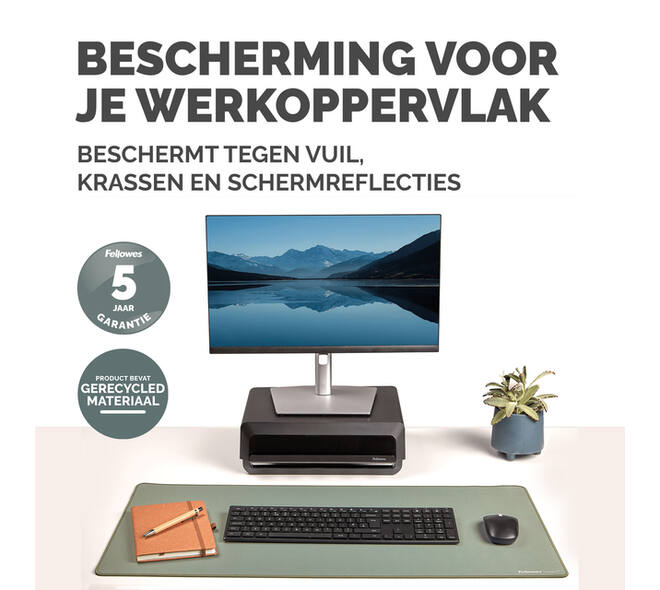 Bureau-onderlegger Fellowes Breyta saliegroen