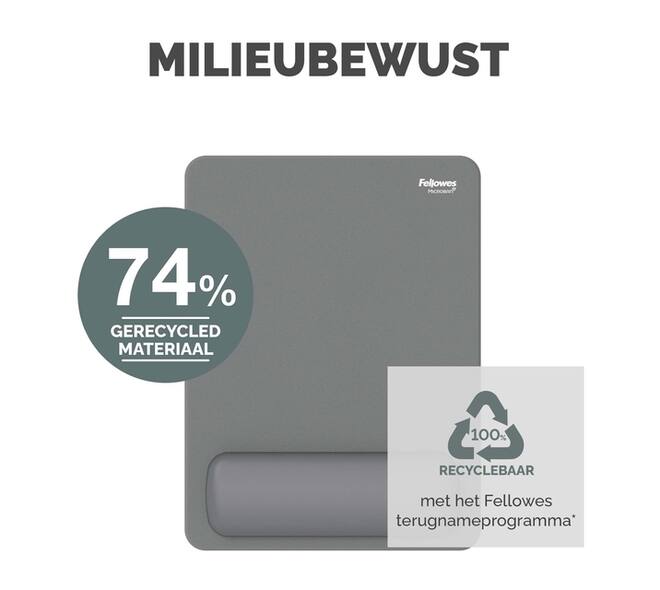 Muismat met polssteun Fellowes Breyta XL grijs