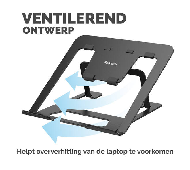 Laptopstandaard Fellowes Alumia zwart
