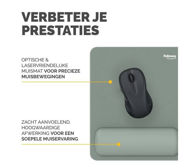 Muismat met polssteun Fellowes Breyta saliegroen