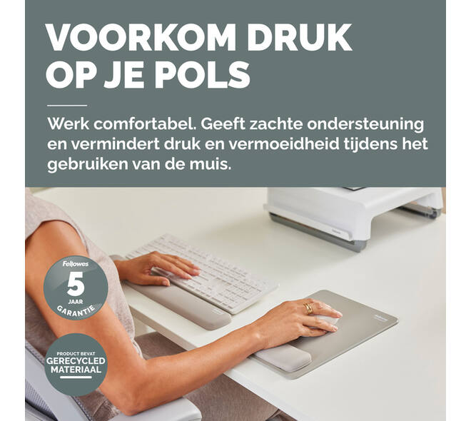 Muismat met polssteun Fellowes Breyta XL zand