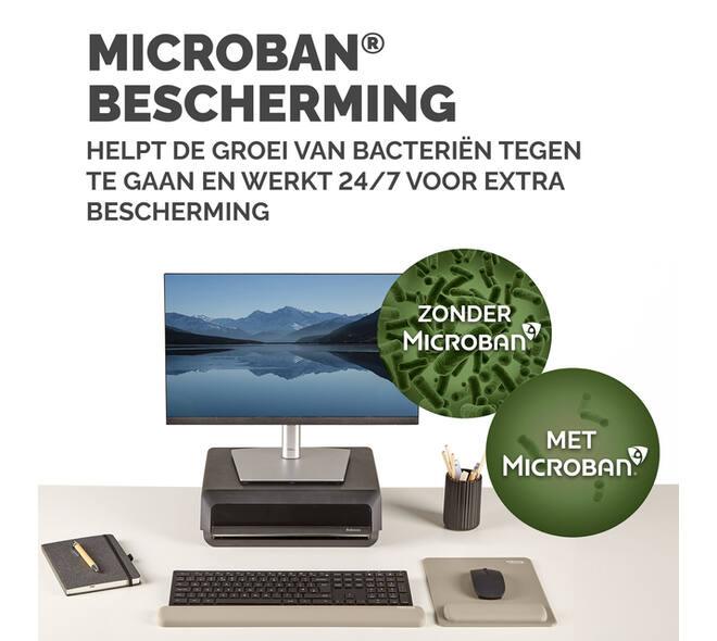 Muismat met polssteun Fellowes Breyta XL zand