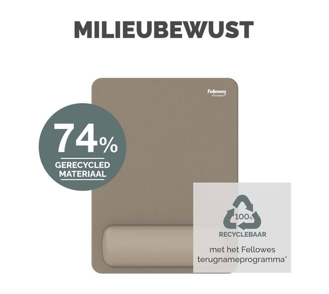 Muismat met polssteun Fellowes Breyta XL zand