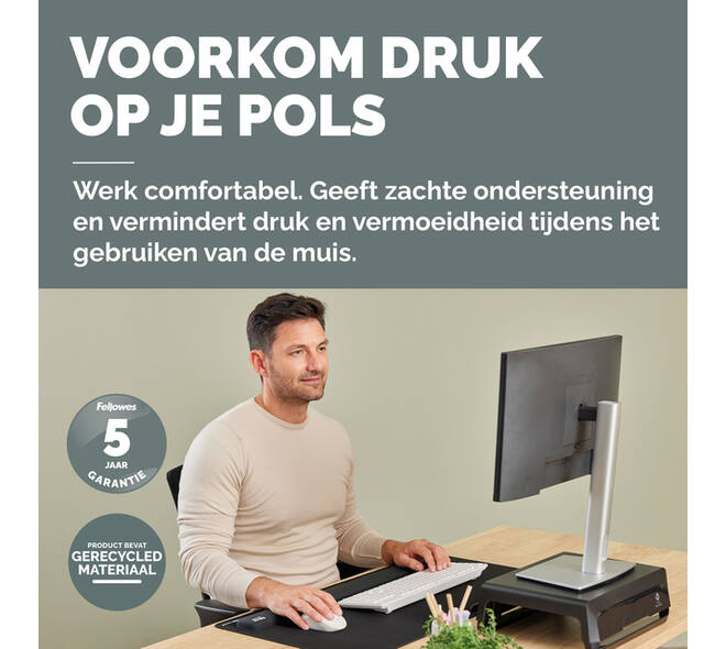 Polssteun Fellowes Breyta palm zwart