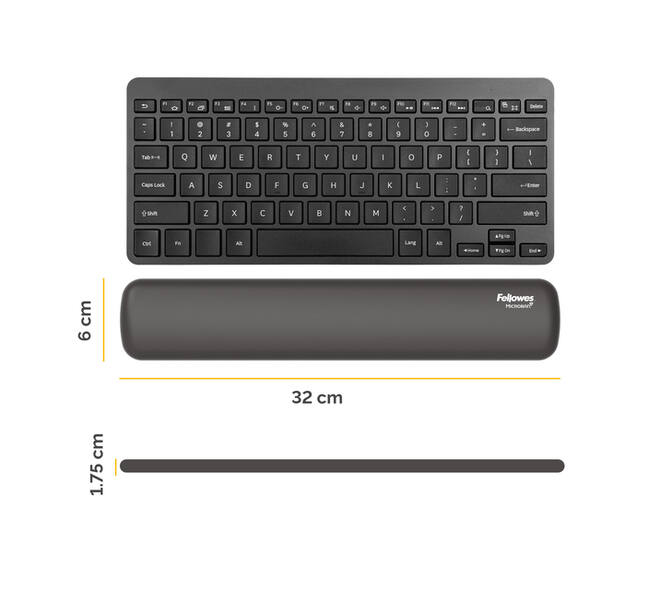 Polssteun Fellowes Breyta compact zwart