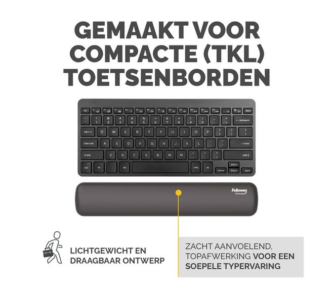 Polssteun Fellowes Breyta compact zwart
