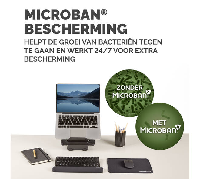 Polssteun Fellowes Breyta compact zwart
