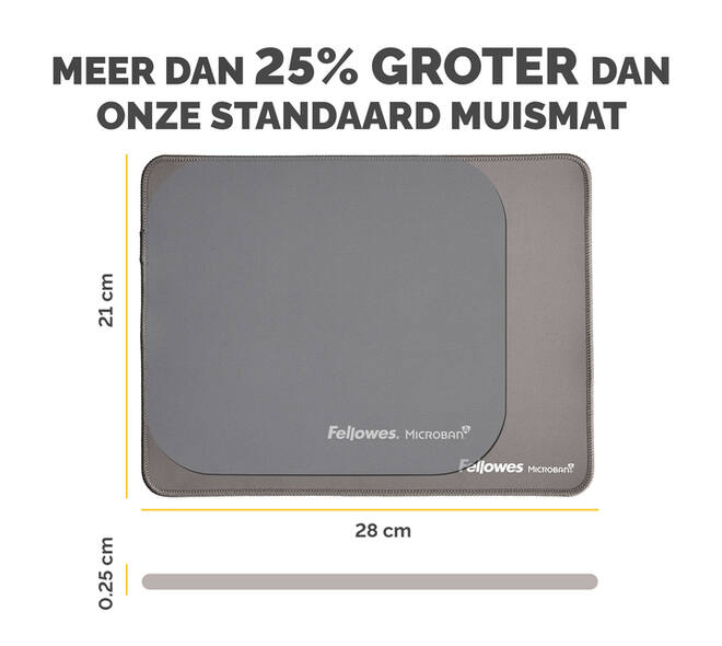 Muismat Fellowes Breyta XL grijs