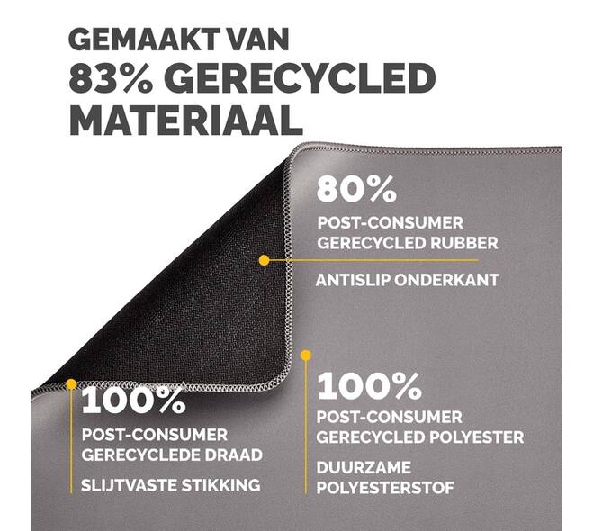 Muismat Fellowes Breyta XL grijs