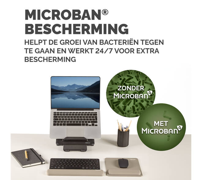 Muismat met polssteun Fellowes Breyta zand