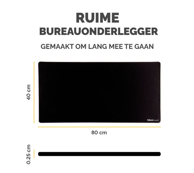 Bureau-onderlegger Fellowes Breyta zwart