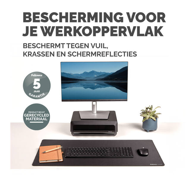 Bureau-onderlegger Fellowes Breyta zwart