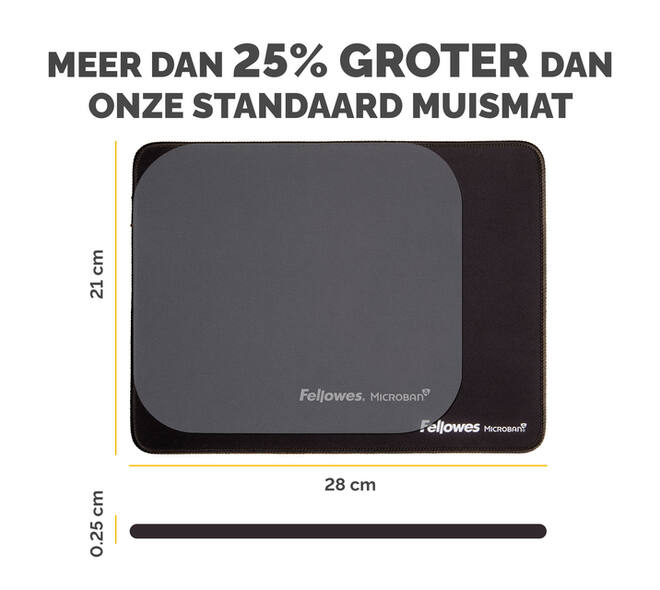 Muismat Fellowes Breyta XL zwart