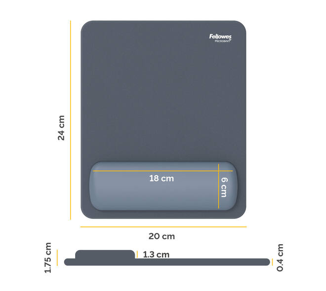 Muismat met polssteun Fellowes Breyta blauw