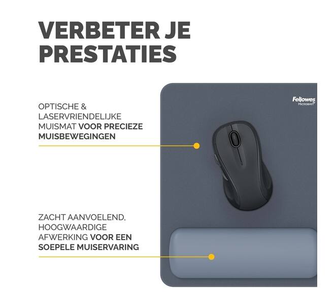 Muismat met polssteun Fellowes Breyta blauw