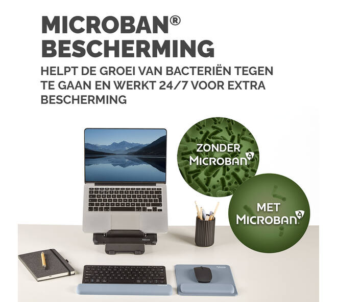 Muismat met polssteun Fellowes Breyta blauw