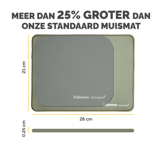 Muismat Fellowes Breyta XL saliegroen