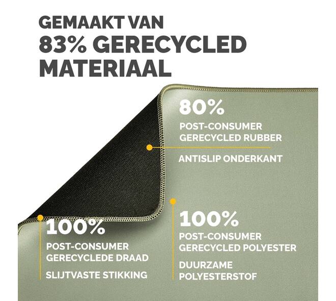 Muismat Fellowes Breyta XL saliegroen