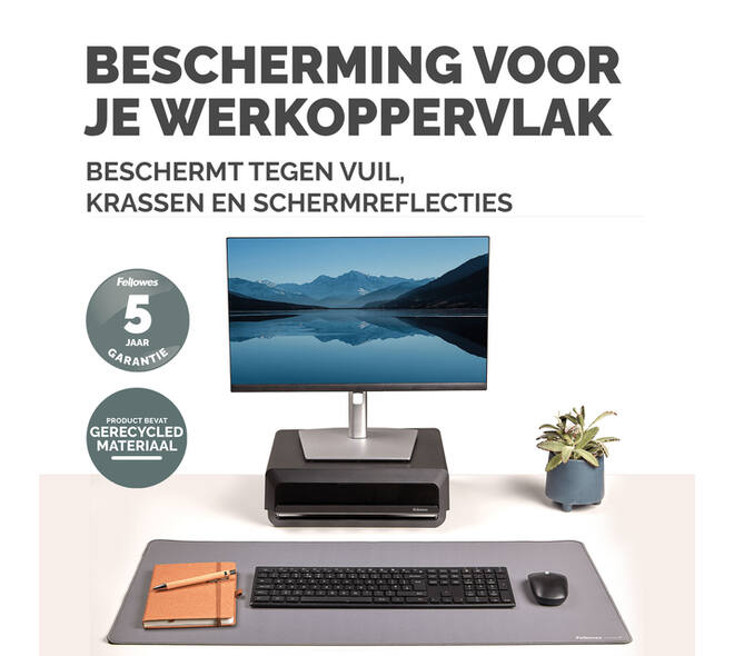 Bureau-onderlegger Fellowes Breyta grijs