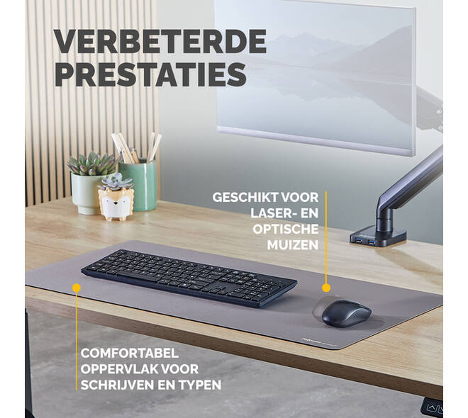 Bureau-onderlegger Fellowes Breyta grijs