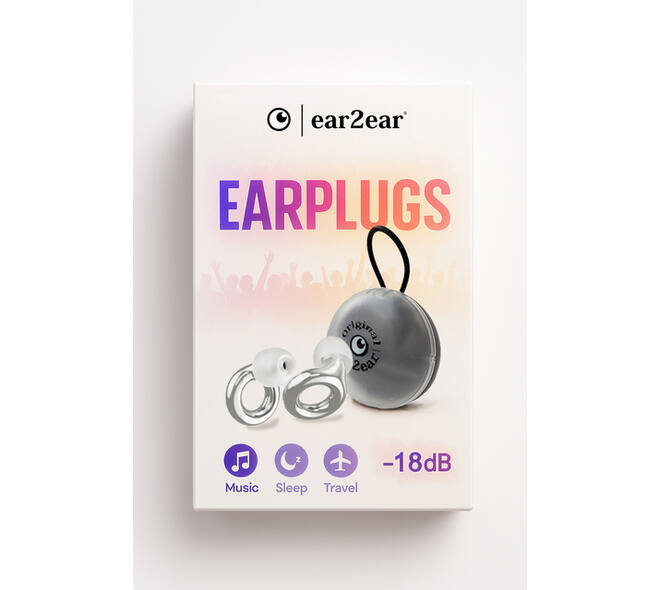 Earplug ear2ear 18dB zilver