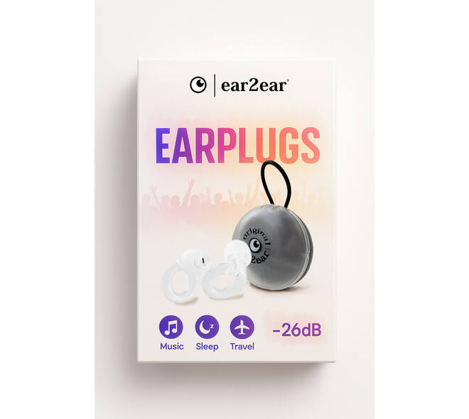 Earplug ear2ear 26dB transparant