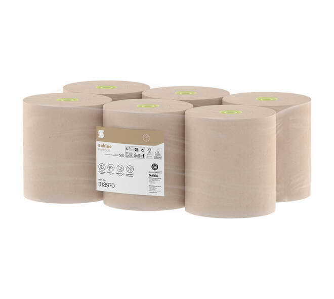 Handdoekrol Satino SYS1 PureSoft 2-laags 6x175m naturel 318970