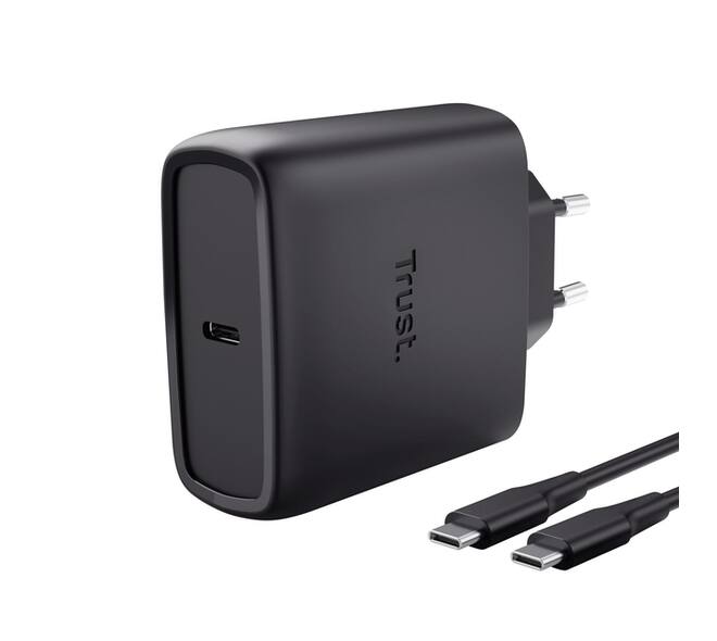 Oplader Trust Maxo 65W USB-C GAN zwart