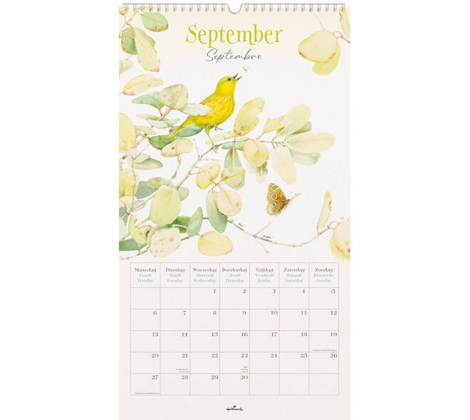 Maandkalender 2027 Marjolein Bastin 280x500mm internationaal