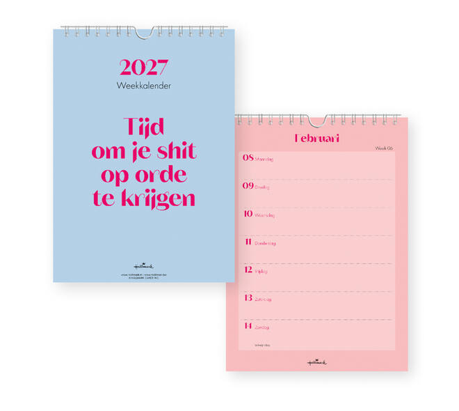 Weekkalender 2027 &C 165x230mm nederlands