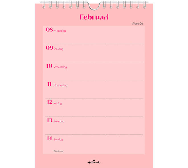 Weekkalender 2027 &C 165x230mm nederlands