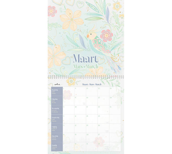 Maandkalender 2027 Turnowsky 290x290mm internationaal