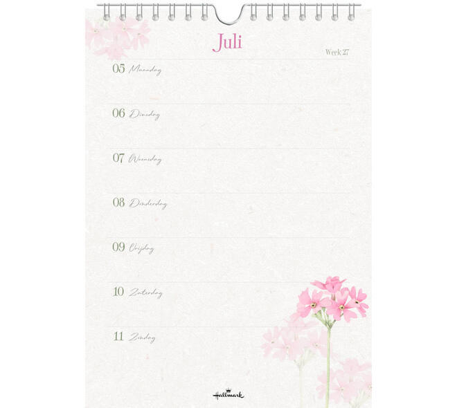 Weekkalender 2027 Marjolein Bastin 165x230mm nederlands