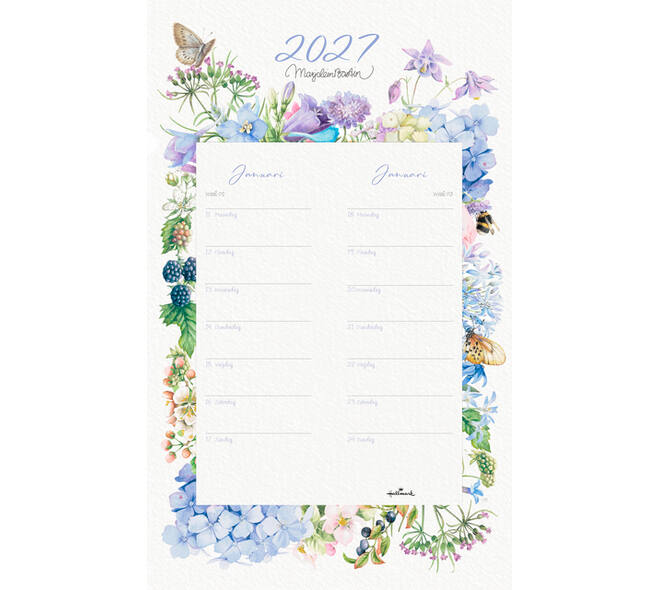 Schildkalender 2027 Marjolein Bastin 210x340mm nederlands