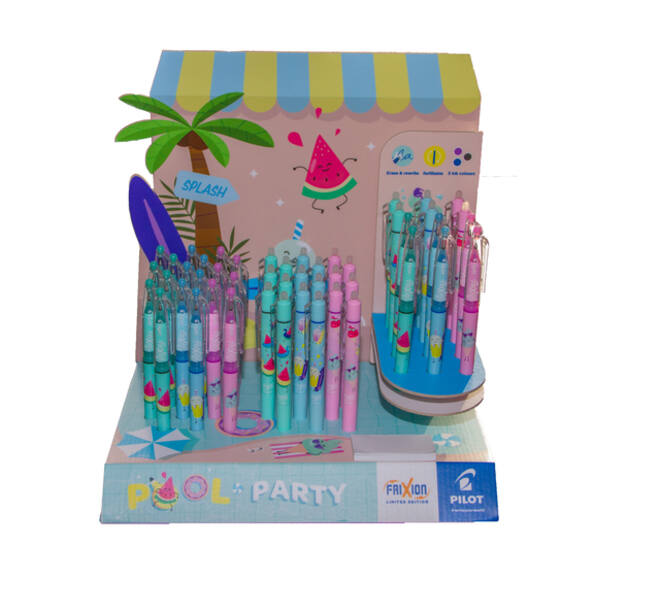Rollerpen PILOT friXion Pool Party medium assorti display à 48 stuks