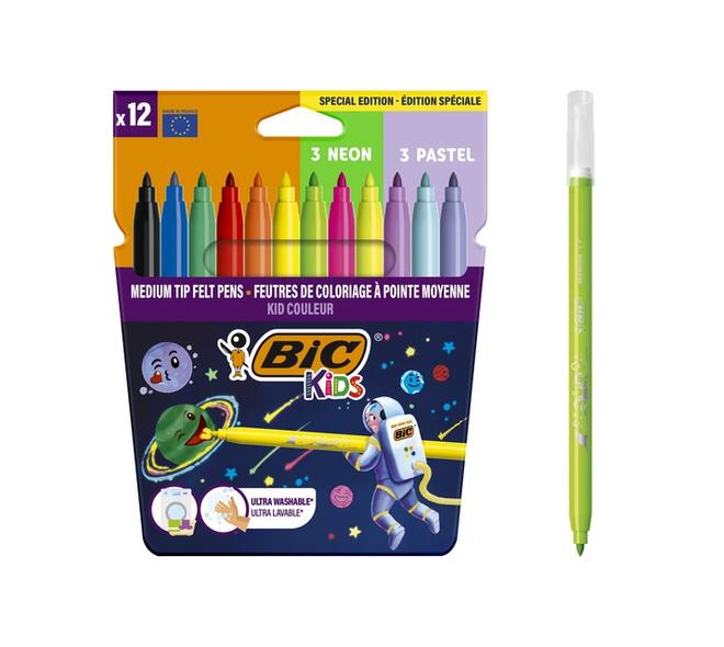 Kleurstift Bickids Cosmo clipstrip à 12 etuis